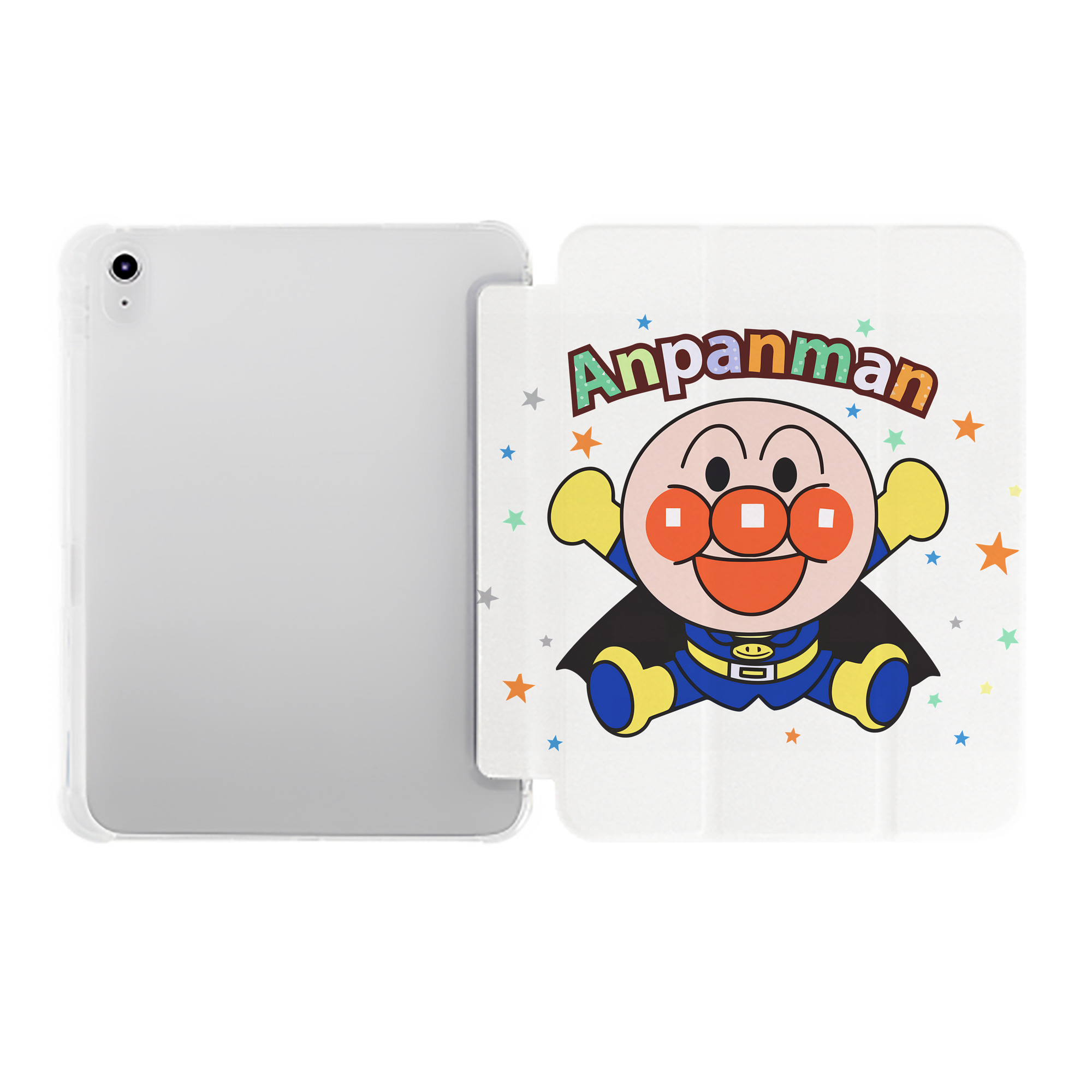 （画像用） アンパンマン Anpanman IPad ケース ペン収納付き 三つ折りスタンド PUレザー×シリコン 対応機種9.5/10.5/10.9インチ